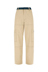 Beige cotton cargo pants -  | Wise