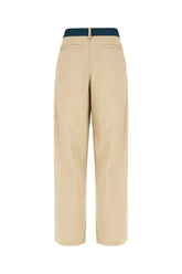 Beige cotton cargo pants -  | Wise