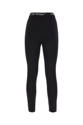 Black stretch nylon leggings -  | Wise