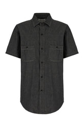 Dark grey cotton shirt -  | Wise