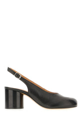 Black leather Tabi pumps -  | Wise