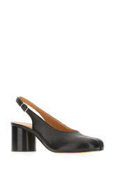 Black leather Tabi pumps -  | Wise