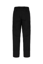 Pantalone cargo in cotone stretch nero -  | Wise