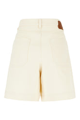 Ivory stretch cotton bermuda shorts -  | Wise