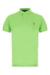 Fluo green piquet polo shirt -  | Wise