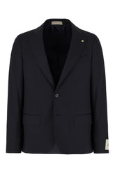 Midnight blue stretch wool suit -  | Wise