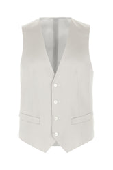 Light grey silk vest -  | Wise