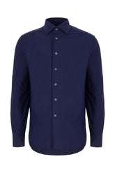 Camicia in nylon stretch blu navy -  | Wise