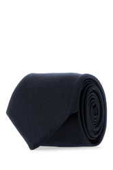 Navy blue silk tie -  | Wise