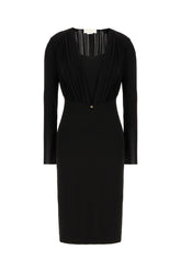 Black stretch viscose dress -  | Wise