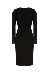 Black stretch viscose dress -  | Wise