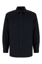 Navy blue cotton blend jacket -  | Wise