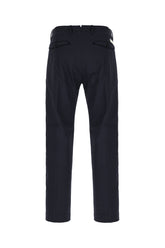 Navy blue cotton blend pants -  | Wise