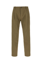 Pantalone in misto cotone verde oliva -  | Wise