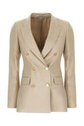 Cappuccino linen blazer -  | Wise