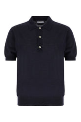 Polo in misto lana blu navy -  | Wise