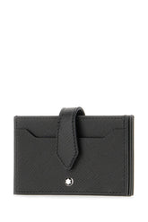 Black leather card holder -  | Wise